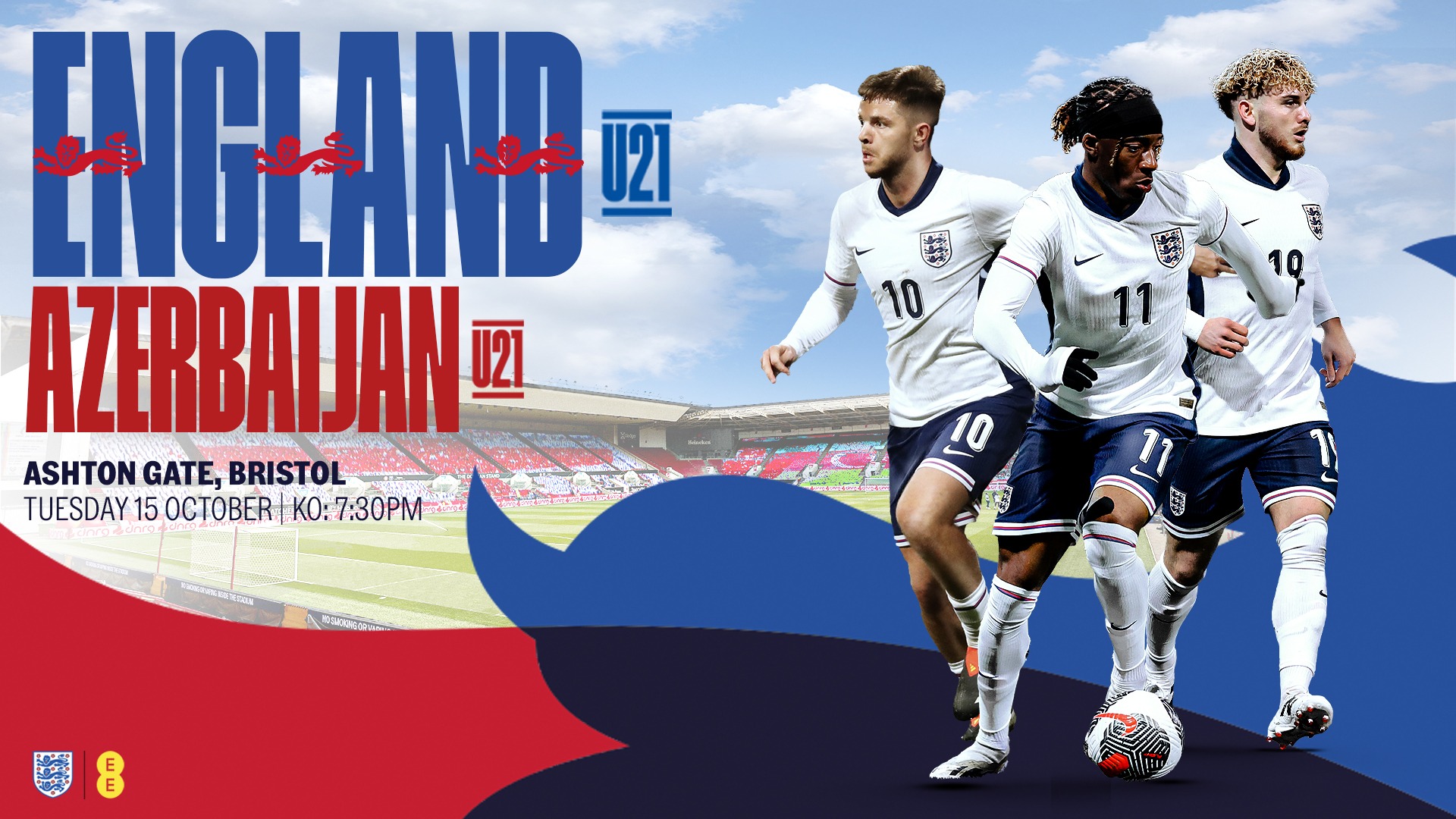 England U21 vs Azerbaijan U21 7:30pm Kick Off